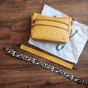 Lug VL Slider Crossbody Purse Amber Yellow